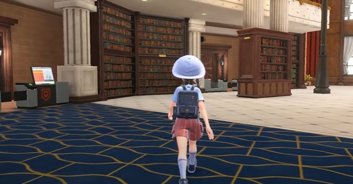 Libreria dell'accademia mostrata nell'ultimo trailer di Pokémon Scarlatto e Violetto.