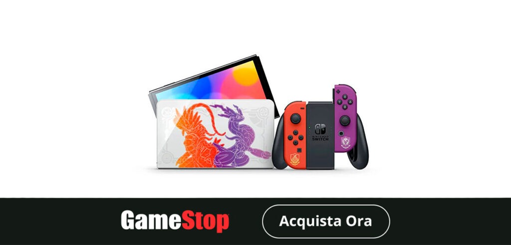 gamestop nintendo switch oled scarlatto violetto