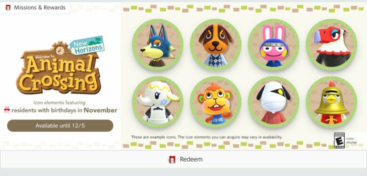 Nintendo Switch Online: disponibili le icone di novembre di Animal Crossing e Super Mario