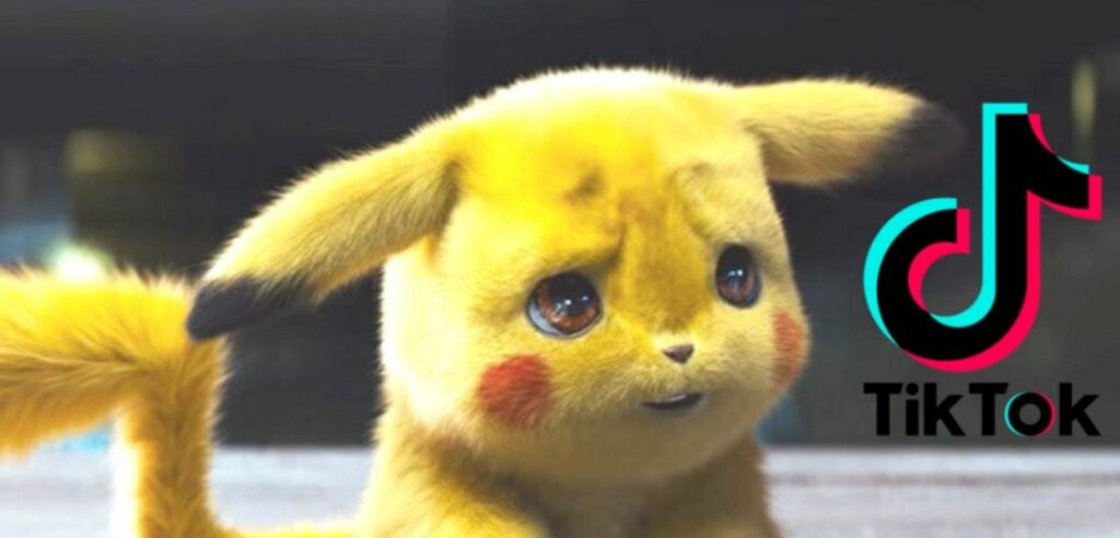 Pikachu triste dopo aver sentito l'audio di un TikTok del canale ufficiale Pokémon