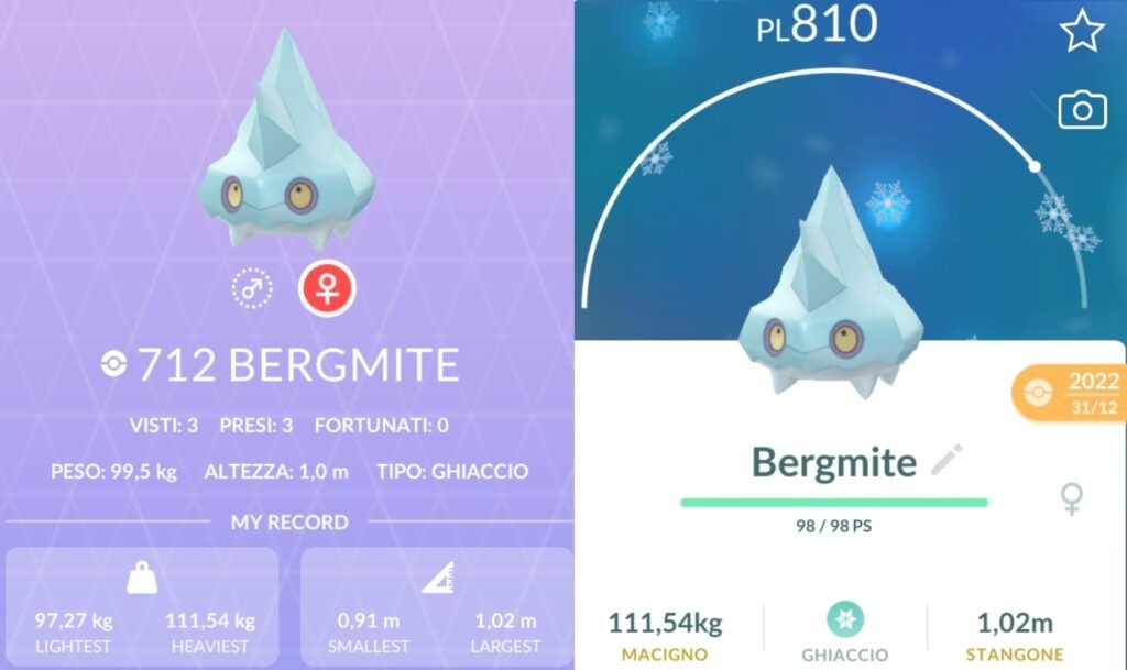 Bergmite su Pokémon GO