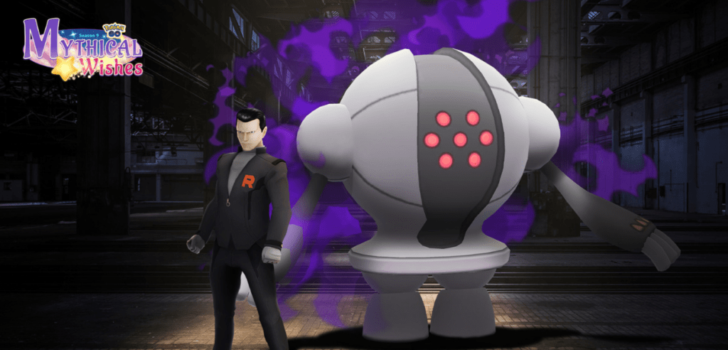 Giovanni, capo del Team GO Rocket e Registeel, il suo nuovo Pokémon ombra