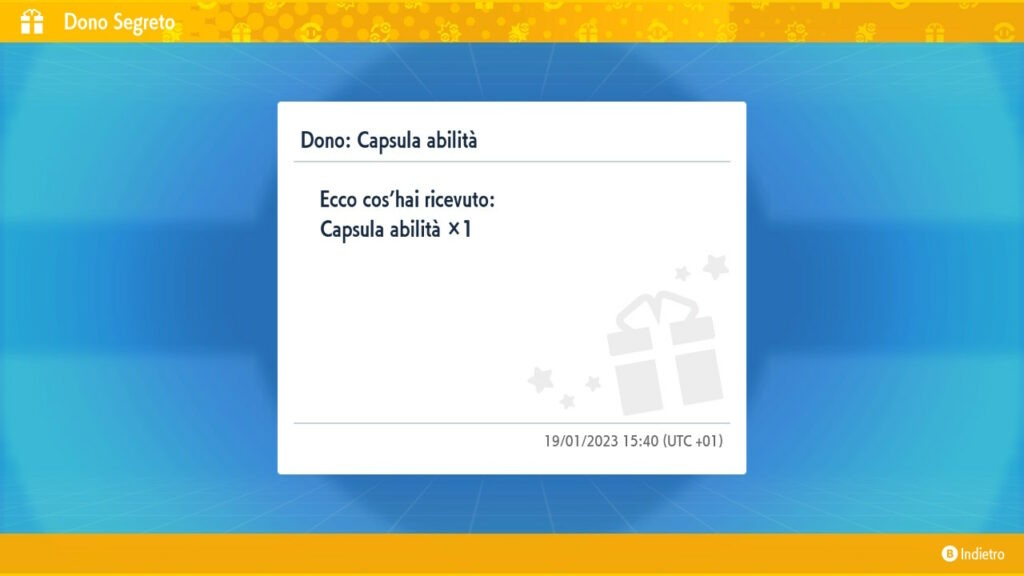Capsula abilità codice Pokémon Scarlatto Violetto