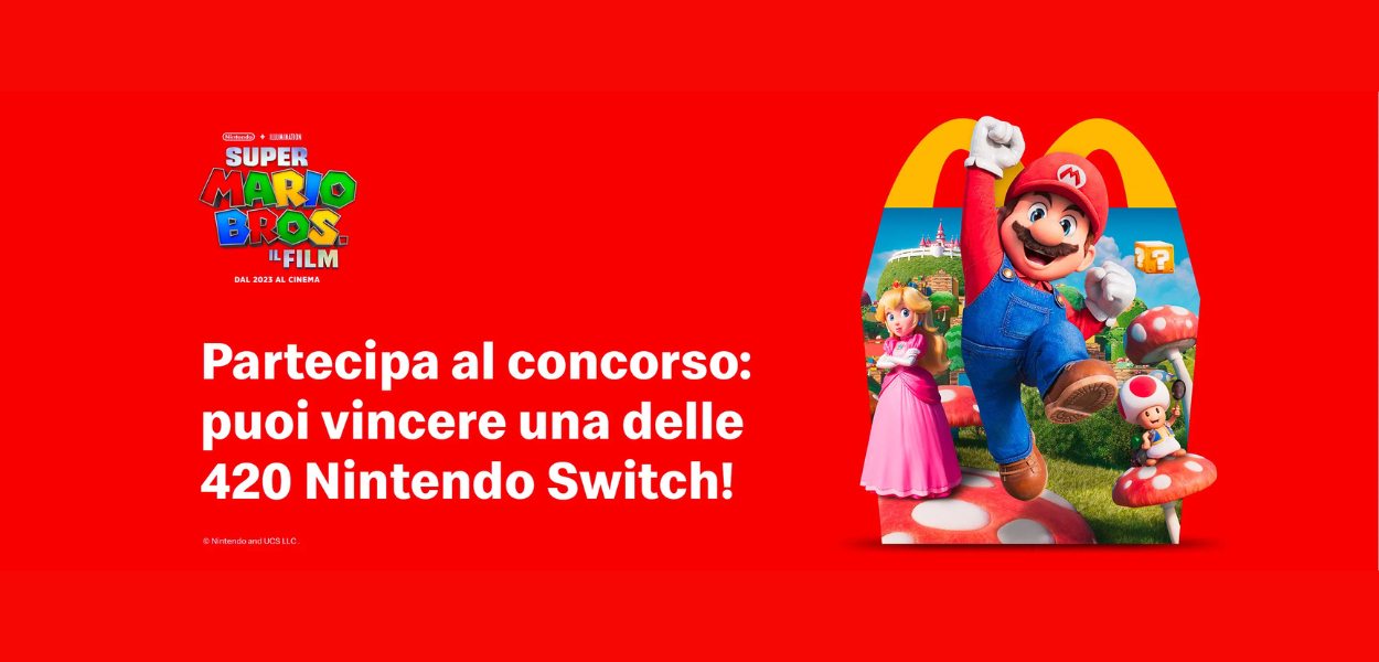 McDonald's mette in palio 420 Nintendo Switch per festeggiare il film di Super Mario