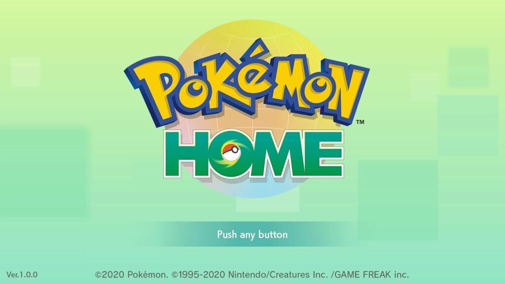 Schermata principale Pokémon Home
