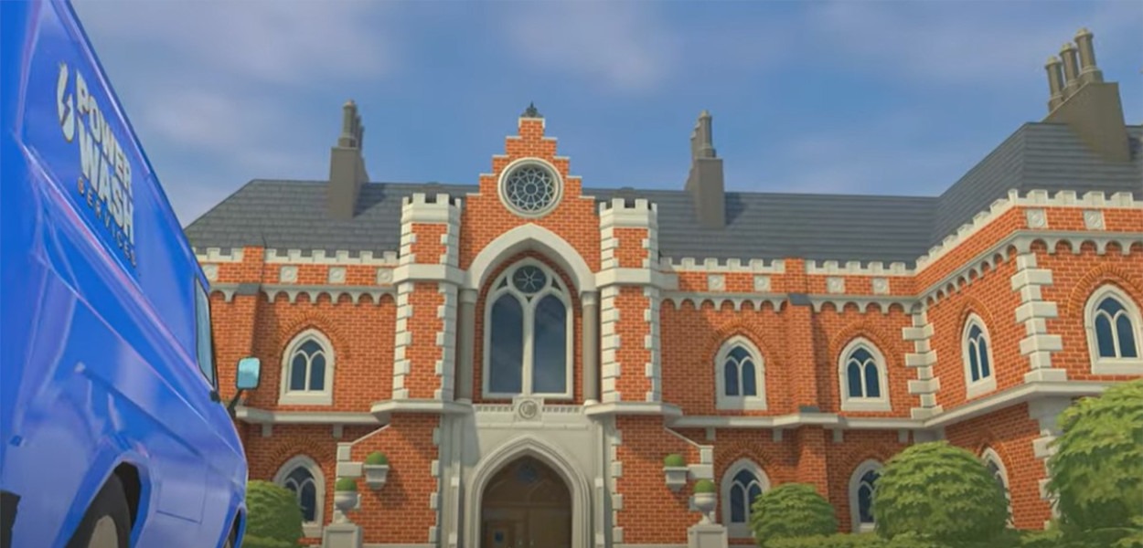 È possibile pulire la villa di Tomb Raider in PowerWash Simulator