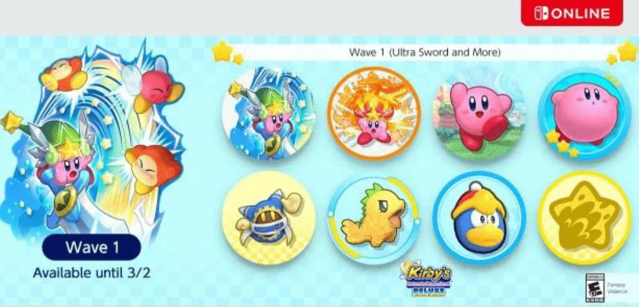 Le icone di Kirby's Return to Dream Land Deluxe arrivano sul Nintendo Switch Online