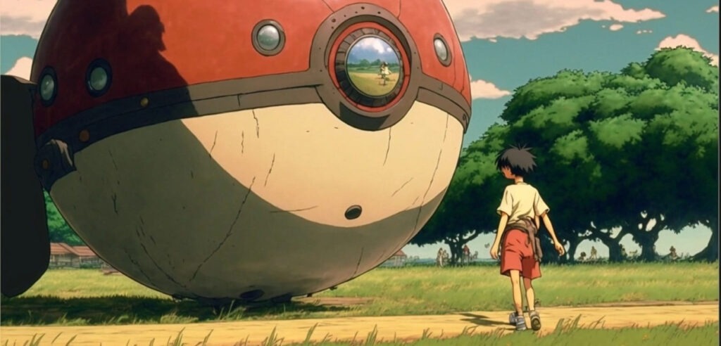 Pokéball nello stile dello Studio Ghibli