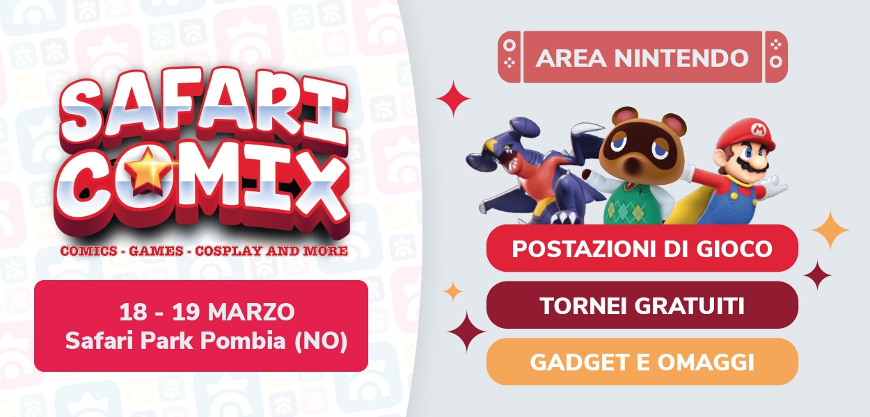 L’Area Nintendo di Pokémon Millennium ti aspetta a Safari Comix il 18 e 19 marzo 2023!