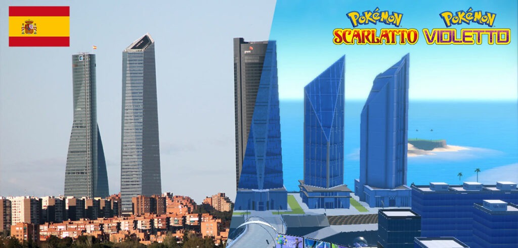 Cuatro Torres di Madrid fuse alle Cinque Torri di Leudapoli