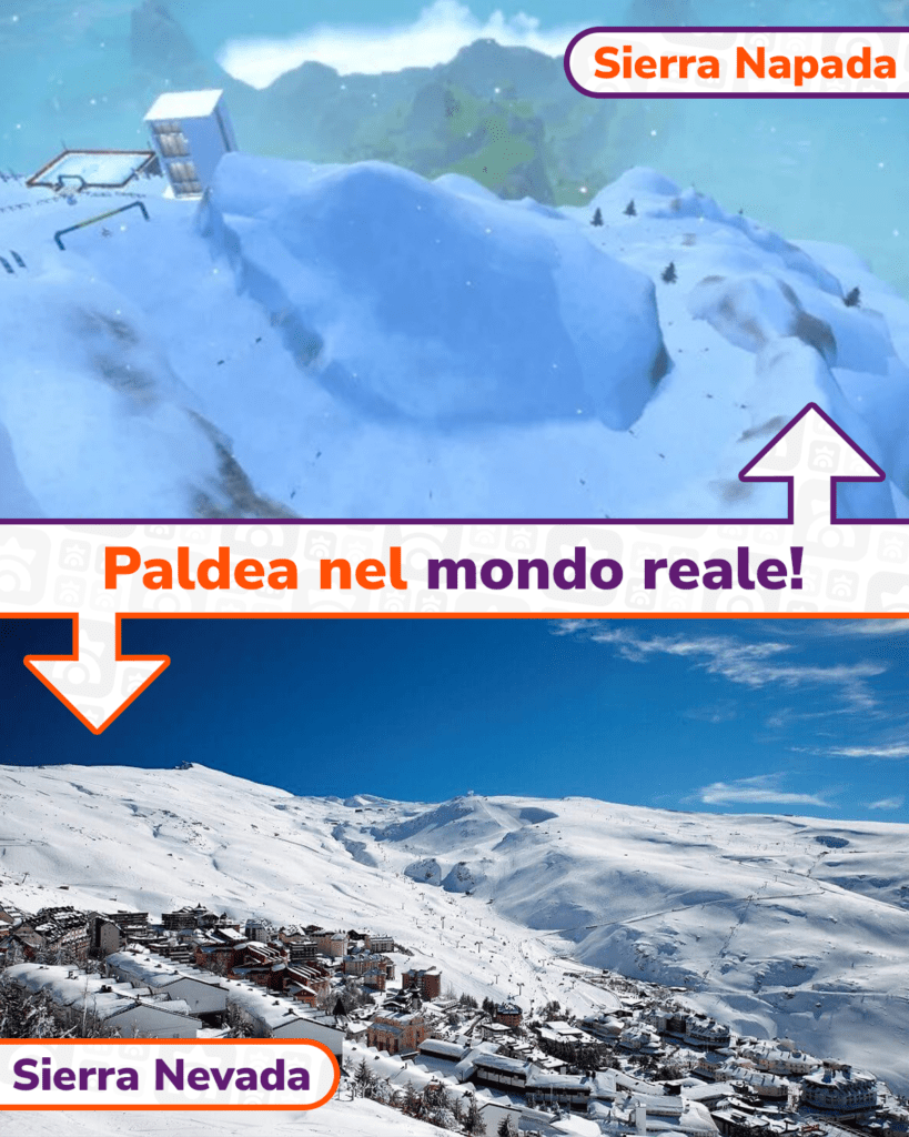 Paragone tra la Sierra Napada di Paldea e la Sierra Nevada in Spagna