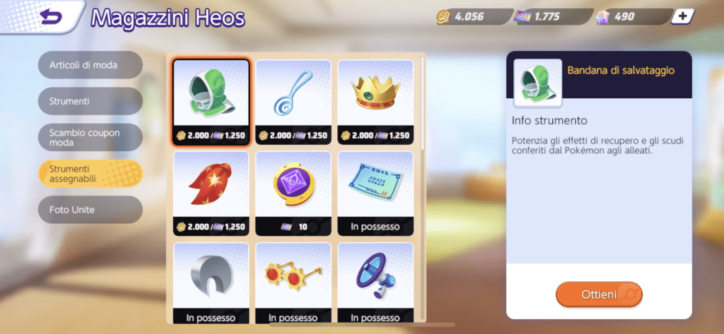 Bandana di salvataggio, strumento assegnabile di Pokémon Unite
