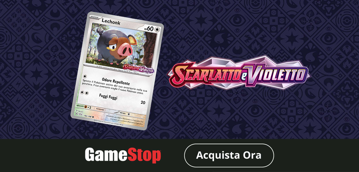 Ricevi una carta promo esclusiva di Lechonk acquistando prodotti del GCC Pokémon da GameStop