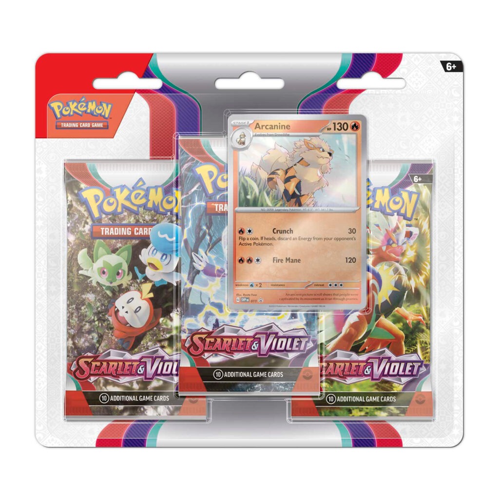 blister pack arcanine scarlatto e violetto