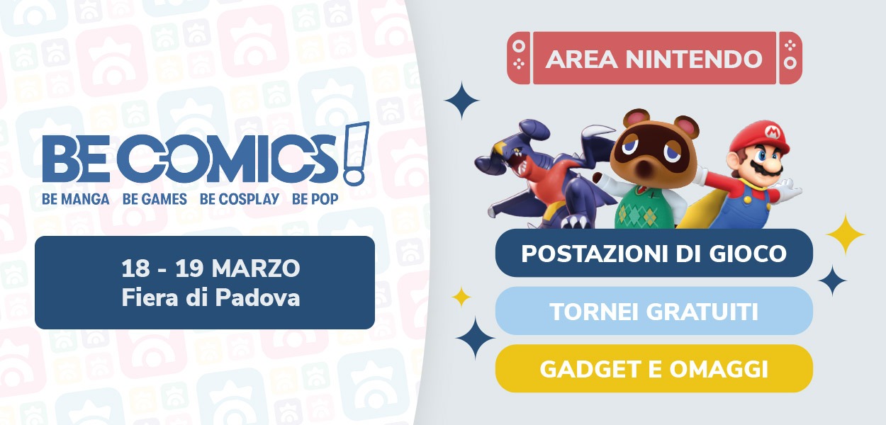L’Area Nintendo di Pokémon Millennium ti aspetta a Be Comics! il 18 e 19 marzo 2023!