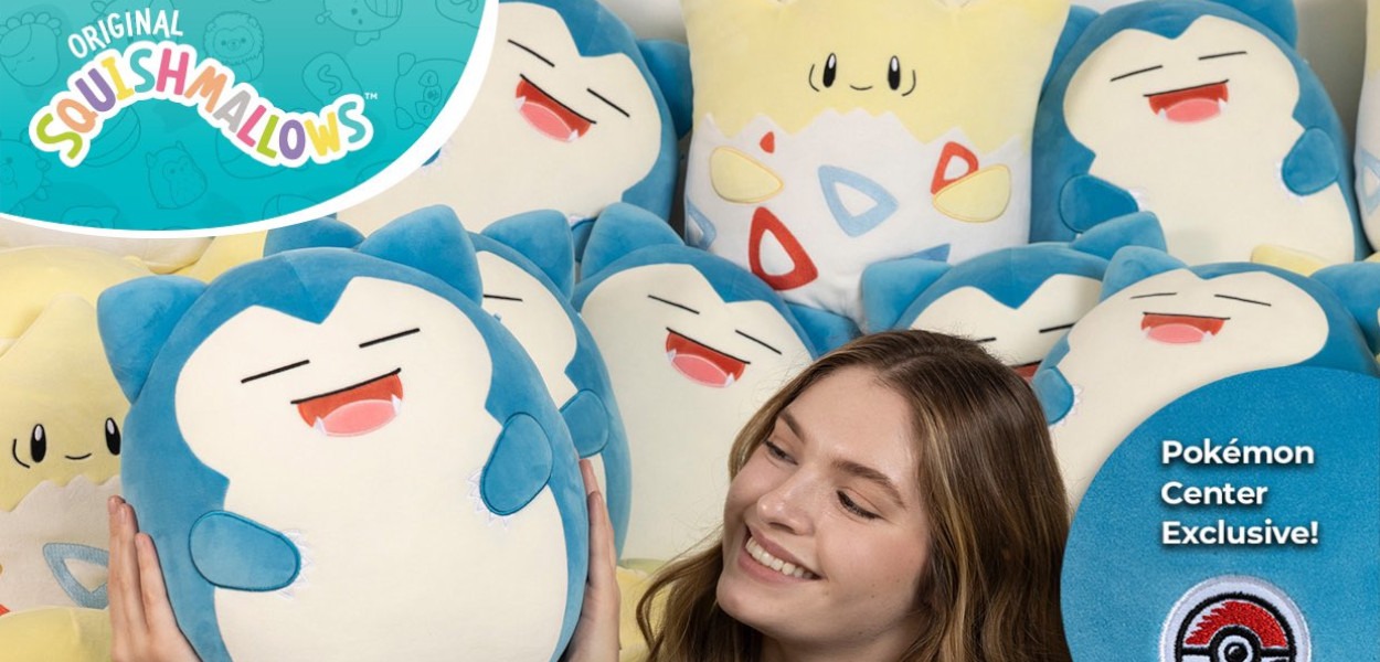 Gli Squishmallows di Snorlax e Togepi arrivano nel Pokémon Center inglese