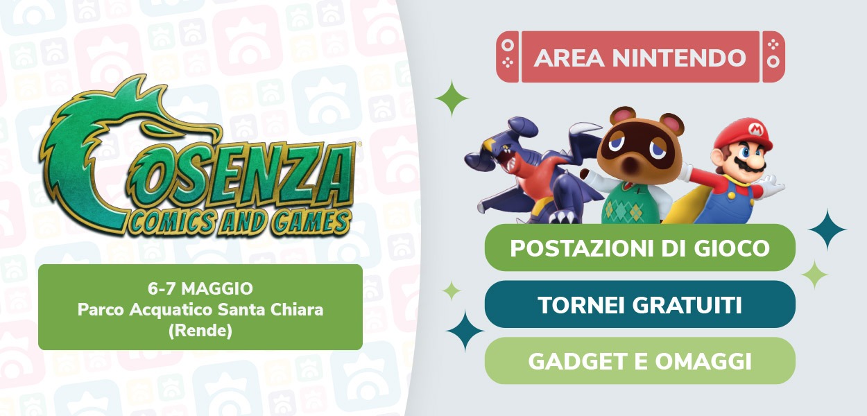 L’Area Nintendo ti aspetta al Cosenza Comics & Games il 6 e 7 maggio 2023!