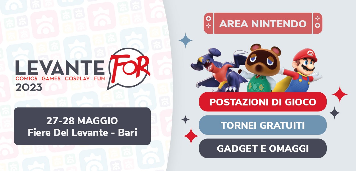 L’Area Nintendo di Pokémon Millennium ti aspetta al LevanteFor di Bari il 27 e 28 maggio 2023!