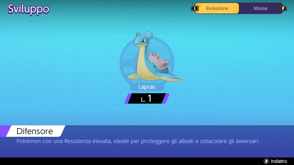 Sviluppo di Lapras in Pokémon Unite