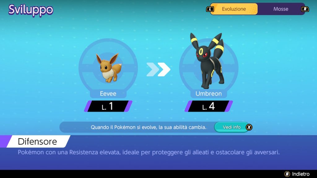 Sviluppo diUmbreon Pokémon Unite