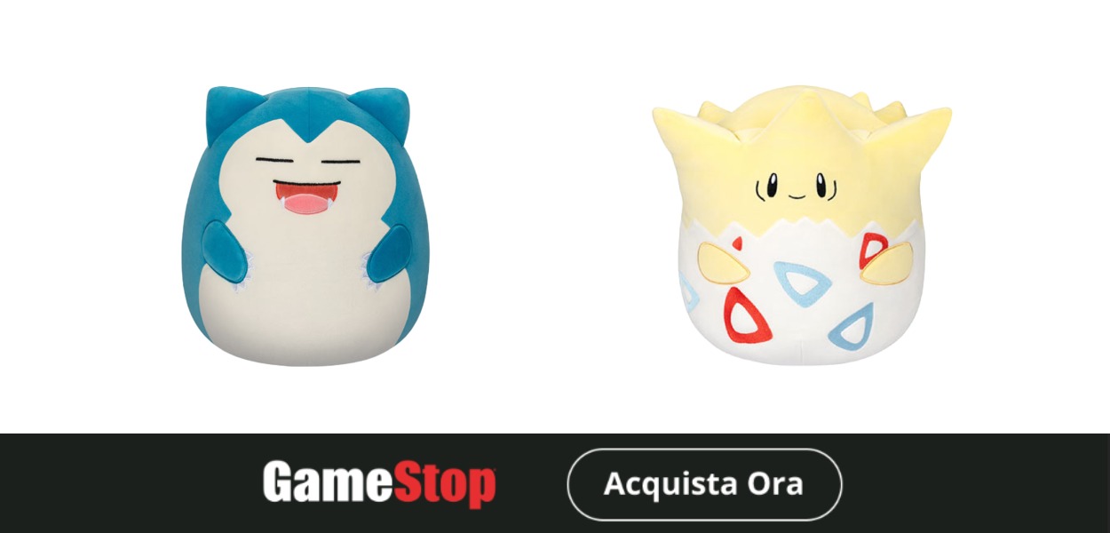 Gli Squishmallow di Snorlax e Togepi sono disponibili nei GameStop italiani