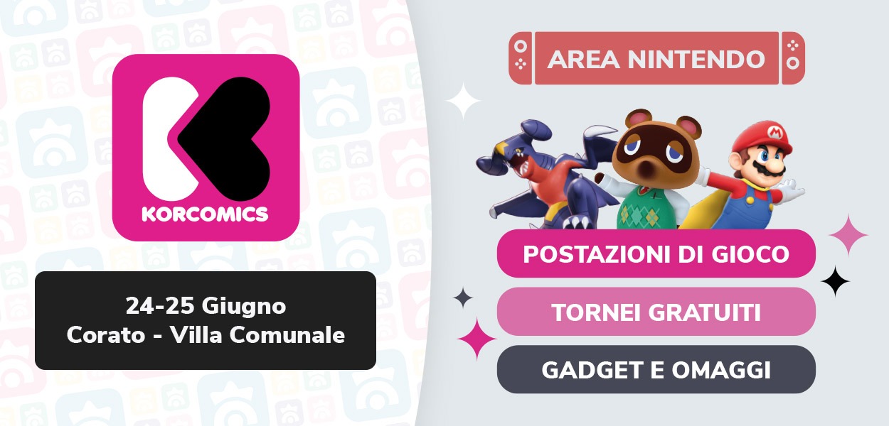 L’Area Nintendo di Pokémon Millennium ti aspetta a Korcomics di Corato il 24 e 25 giugno 2023!