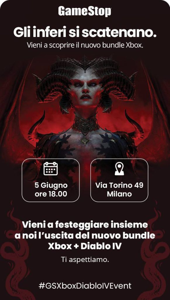 Diablo IV evento Milano GameStop