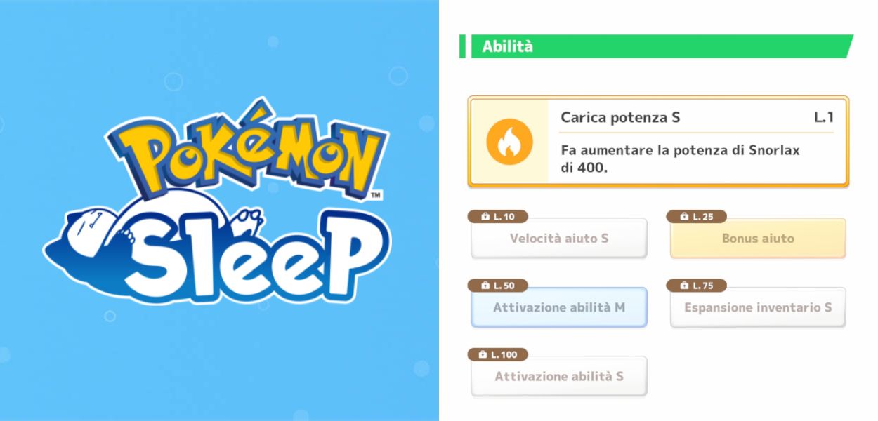 Pokémon Sleep abilità
