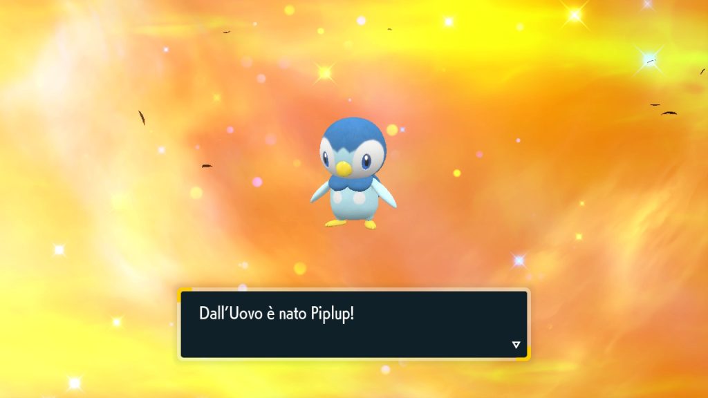 Piplup uovo Pokémon iniziale Sinnoh