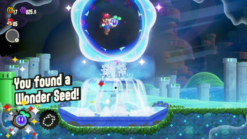 Un fiore meraviglia raccolto in Super Mario Bros. Wonder