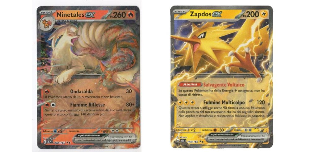 Ninetales ex e Zapdos ex