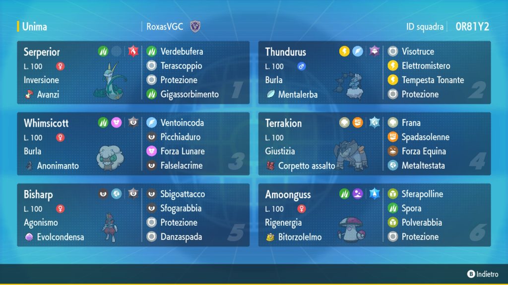 Squadra competitiva Pokémon Unima