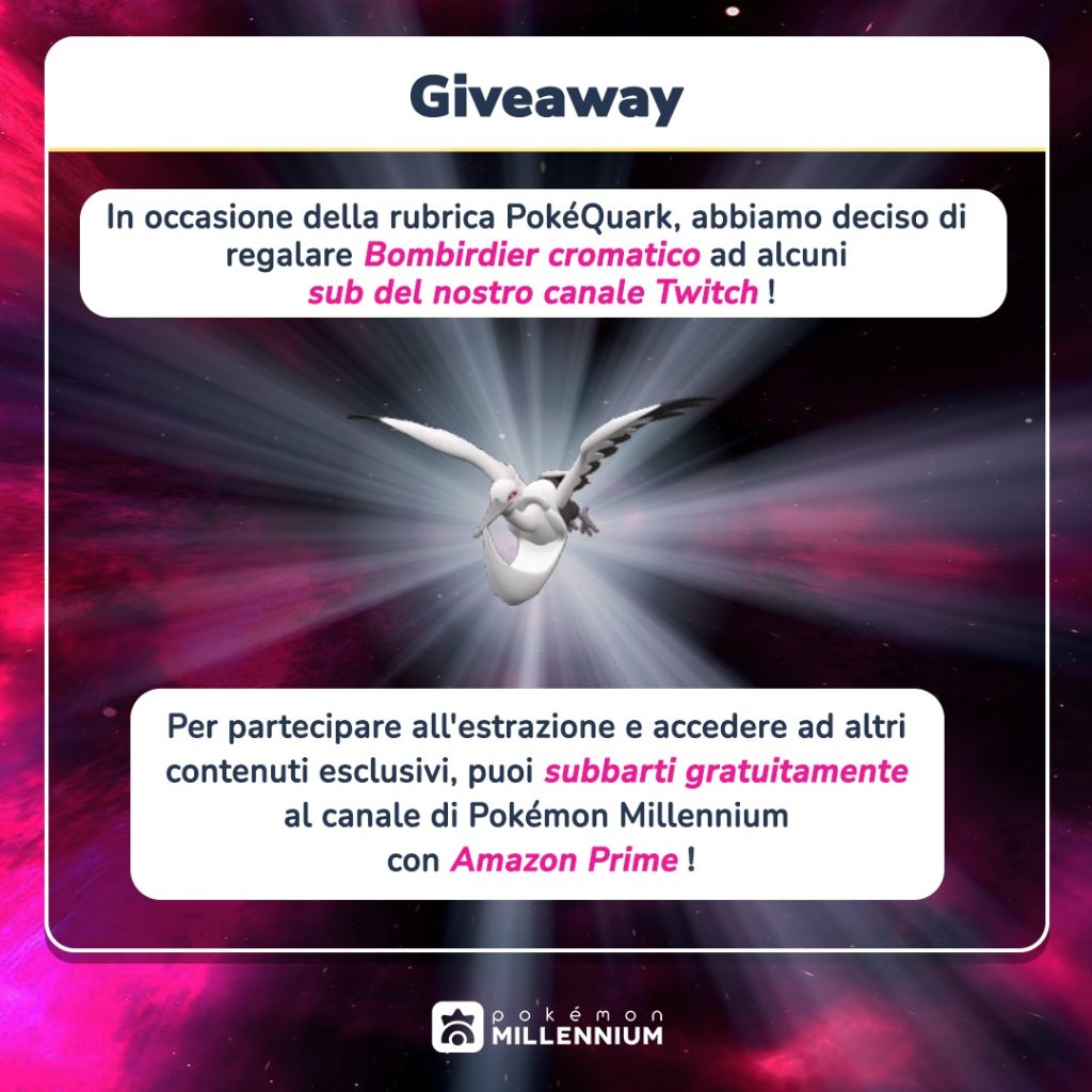 Pokémon Scarlatto Violetto Bombirdier giveaway