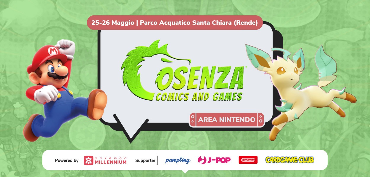 L’Area Nintendo ti aspetta al Cosenza Comics & Games il 25 e 26 maggio 2024!