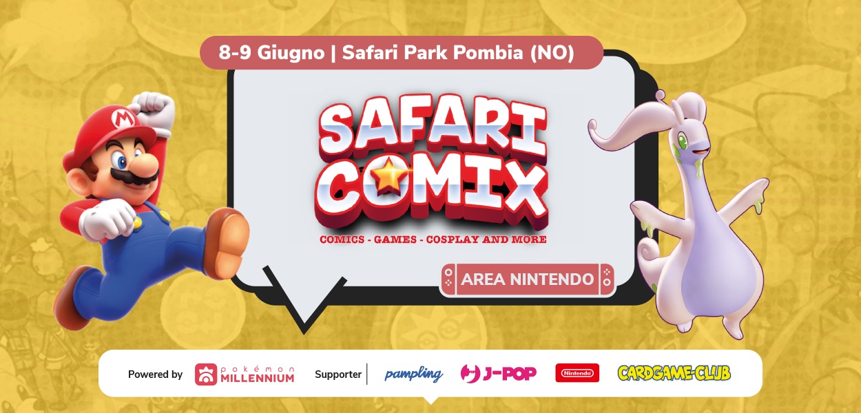 L’Area Nintendo di Pokémon Millennium ti aspetta a Safari Comix l’8 e 9 giugno 2024!