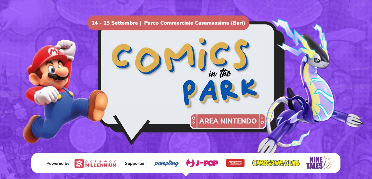 L’Area Nintendo di Pokémon Millennium ti aspetta a COMICS IN THE PARK il 14 e 15 settembre 2024!