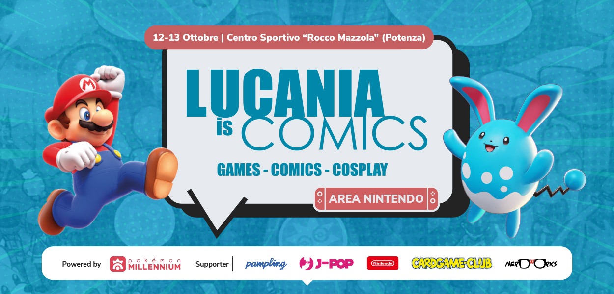 L’Area Nintendo di Pokémon Millennium ti aspetta a Lucania is Comics il 12 e 13 ottobre 2024!