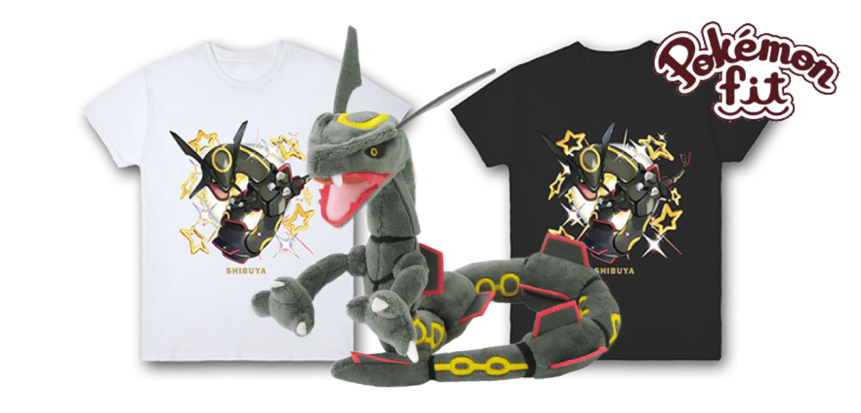 Copertina peluche Rayquaza cromatico e magliette
