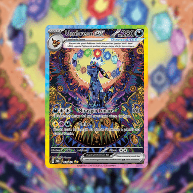 Pokmon TCG Inglese Near Mint Carta Pokmon Umbreon Prismatic Evolutions -  Olografica, Rara 059/131, Da Scarlatto E Viola Carta Olografica Rara Pokmon
