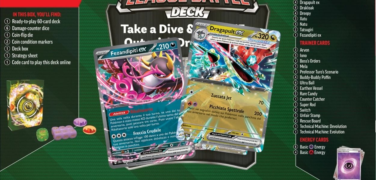 Rivelato il nuovo Mazzo Lotte di Lega dedicato a Tera Dragapult-ex