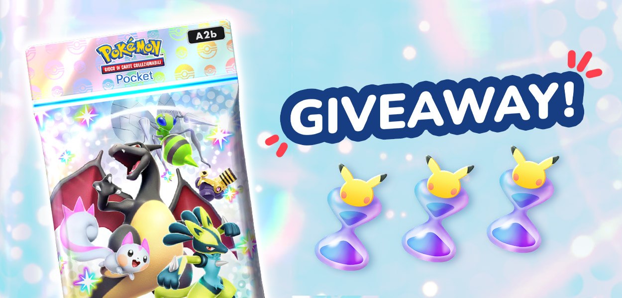 Partecipa al giveaway per vincere clessidre di GCC Pokémon Pocket