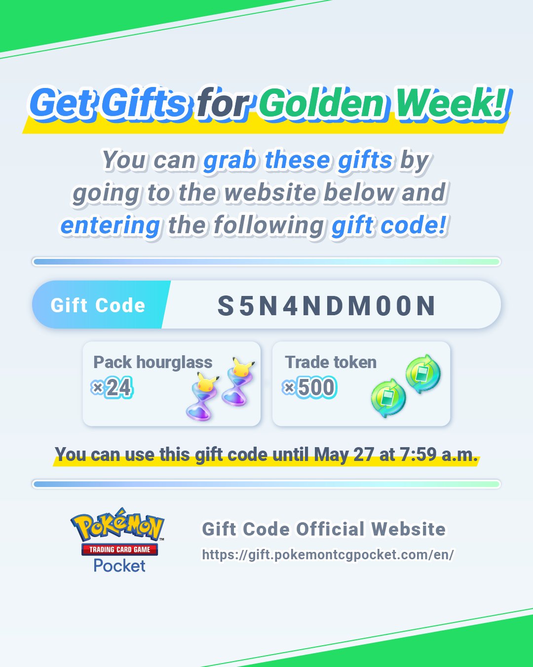 GCC Pokémon Pocket clessidre golden week