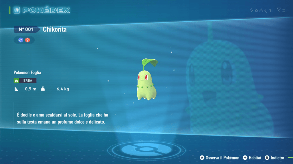 chikorita pokédex za