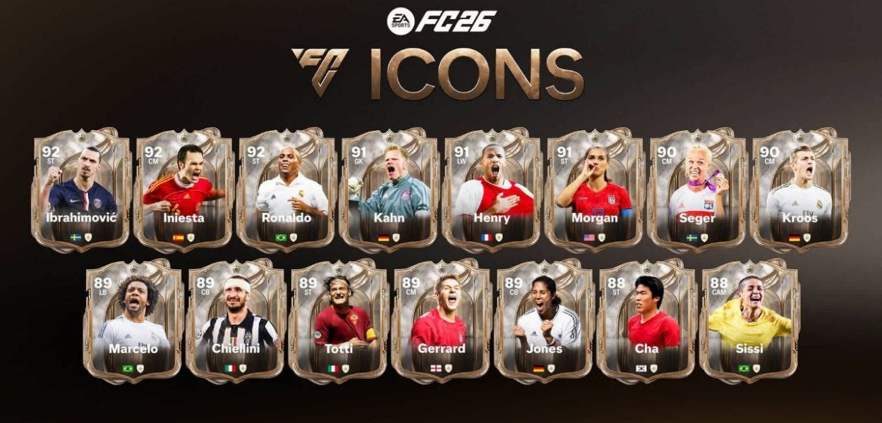 EA SPORTS FC 26: svelate le statistiche delle Icone del bonus pre-ordine