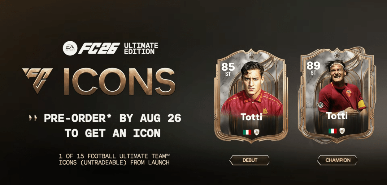 Francesco Totti torna in campo in EA SPORTS FC 26