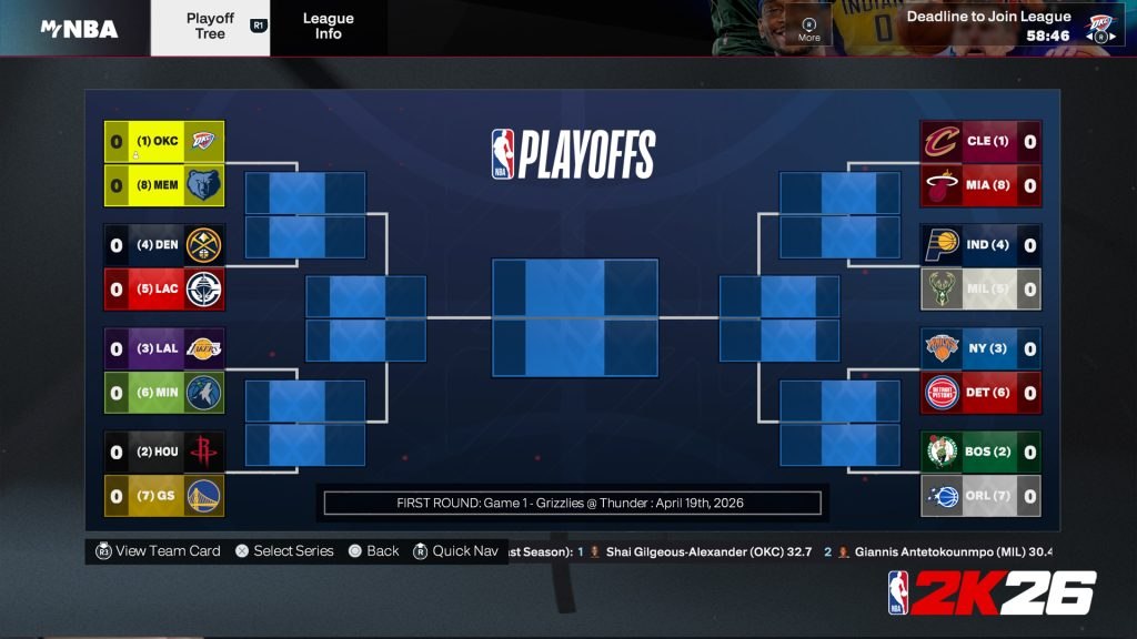 NBA 2K26 MyNBA Playoffs