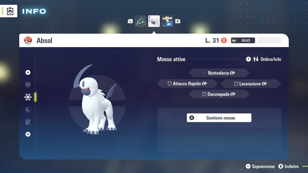 gestire le mosse in leggende pokémon: z-a 1
