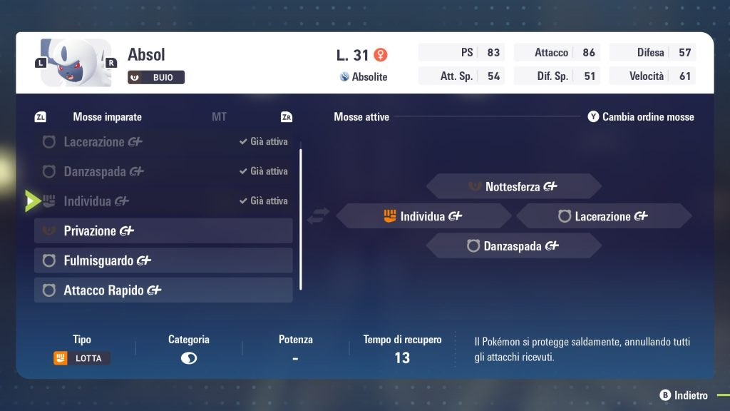 gestire le mosse in leggende pokémon: z-a 4