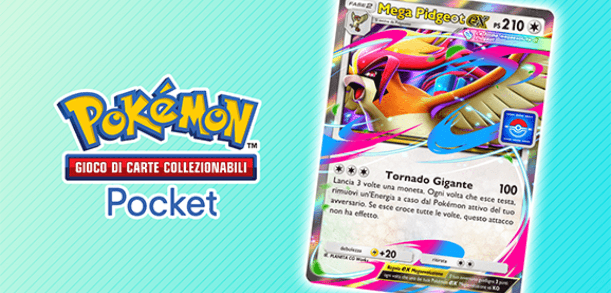 GCC Pokémon Pocket: nuove carte promo nell'evento bonus Mega Pidgeot-ex