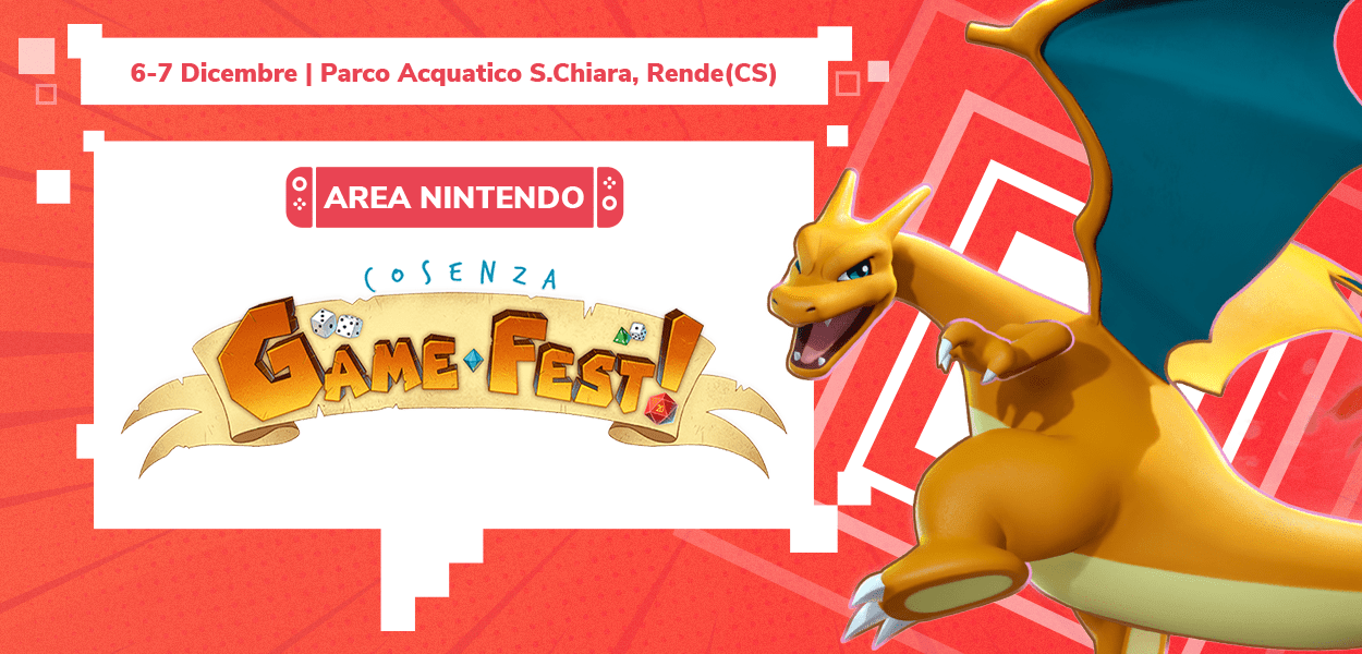 L'Area Nintendo di Pokémon Millennium ti aspetta a Cosenza Game Fest! il 6 e 7 dicembre 2025!